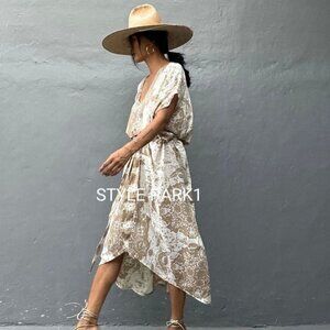 Boho Maxi Dress with Tie